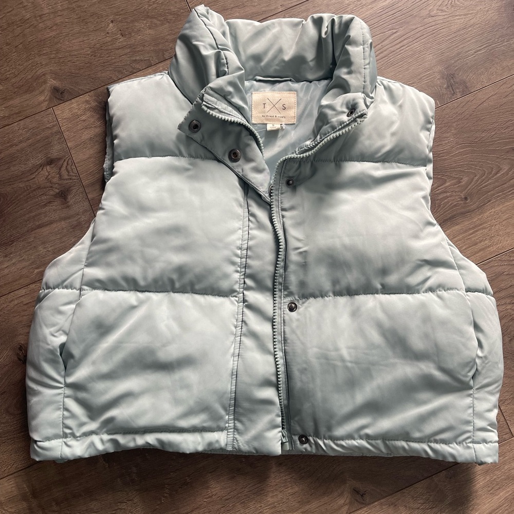 Thread & Supply Light Blue Puffer Vest